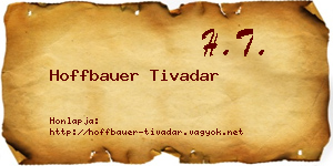 Hoffbauer Tivadar névjegykártya
