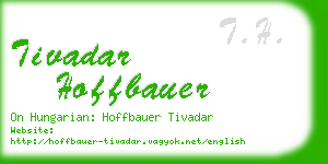 tivadar hoffbauer business card